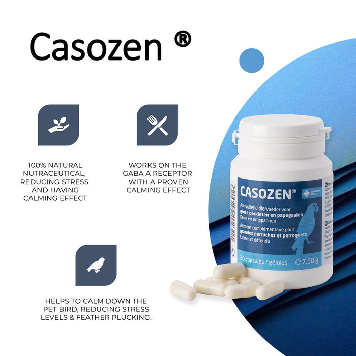 Casozen - Anti Stress & Feather Plucking Remedy for Parrots