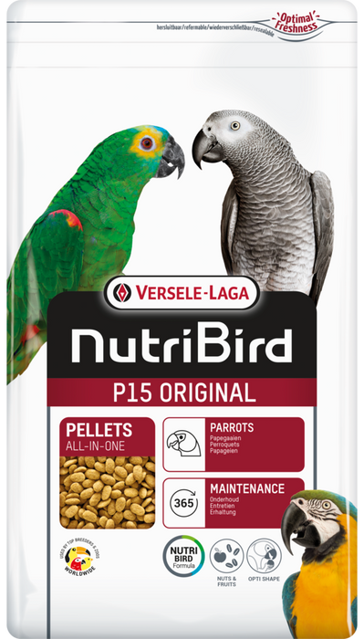 NutriBird P15 Pellets for Parrots 1kg/2.2lbs